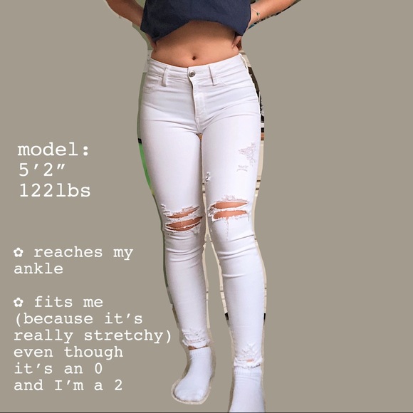 high rise white jeggings